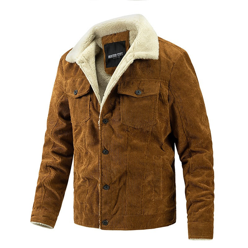 Corduroy Plush Trucker Jacket (4 colors)