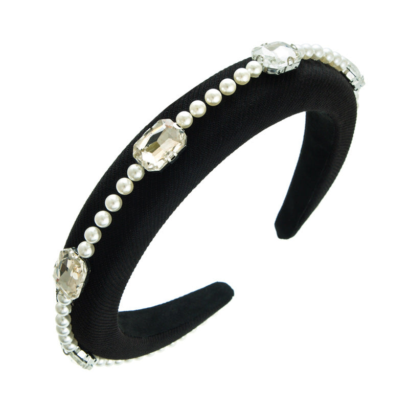 Rhinestone Pearl Embellished Headband