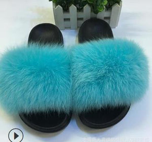 Faux Fur Lady Slippers