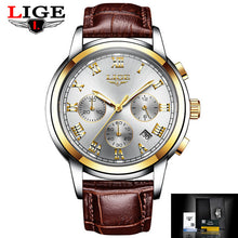 Load image into Gallery viewer, LIGE Quartz 30m Waterproof Multifunction Luminous Male Business Watch (7 colors)