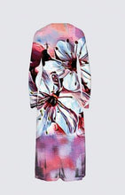 Cargar imagen en el visor de la galería, Estampados florales: Flores de cerezo pictóricas 01-01 Vestido largo de la diseñadora Daniela 