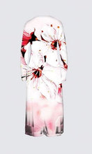 Cargar imagen en el visor de la galería, Estampados florales: Flores de cerezo pictóricas 01-02 Vestido largo de la diseñadora Daniela 