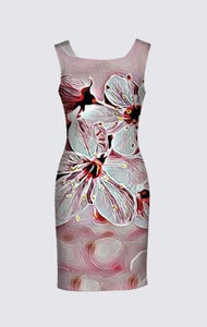 Estampados florales: Flores de cerezo pictóricas 01-03 Diseñador Amanda Dress II 