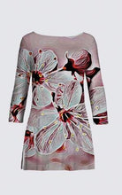 Cargar imagen en el visor de la galería, Estampados florales: Flores de cerezo pictóricas 01-03 Túnica II de la diseñadora Patti 