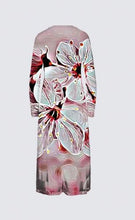 Cargar imagen en el visor de la galería, Estampados florales: Flores de cerezo pictóricas 01-03 Vestido largo de la diseñadora Daniela 