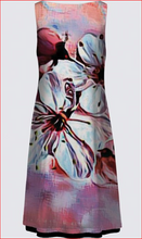 Cargar imagen en el visor de la galería, Estampados florales: Flores de cerezo pictóricas 01-01 Vestido Kate de la diseñadora