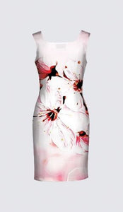 Estampados florales: Flores de cerezo pictóricas 01-02 Diseñador Amanda Dress II 