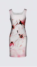Cargar imagen en el visor de la galería, Estampados florales: Flores de cerezo pictóricas 01-02 Diseñador Amanda Dress II 