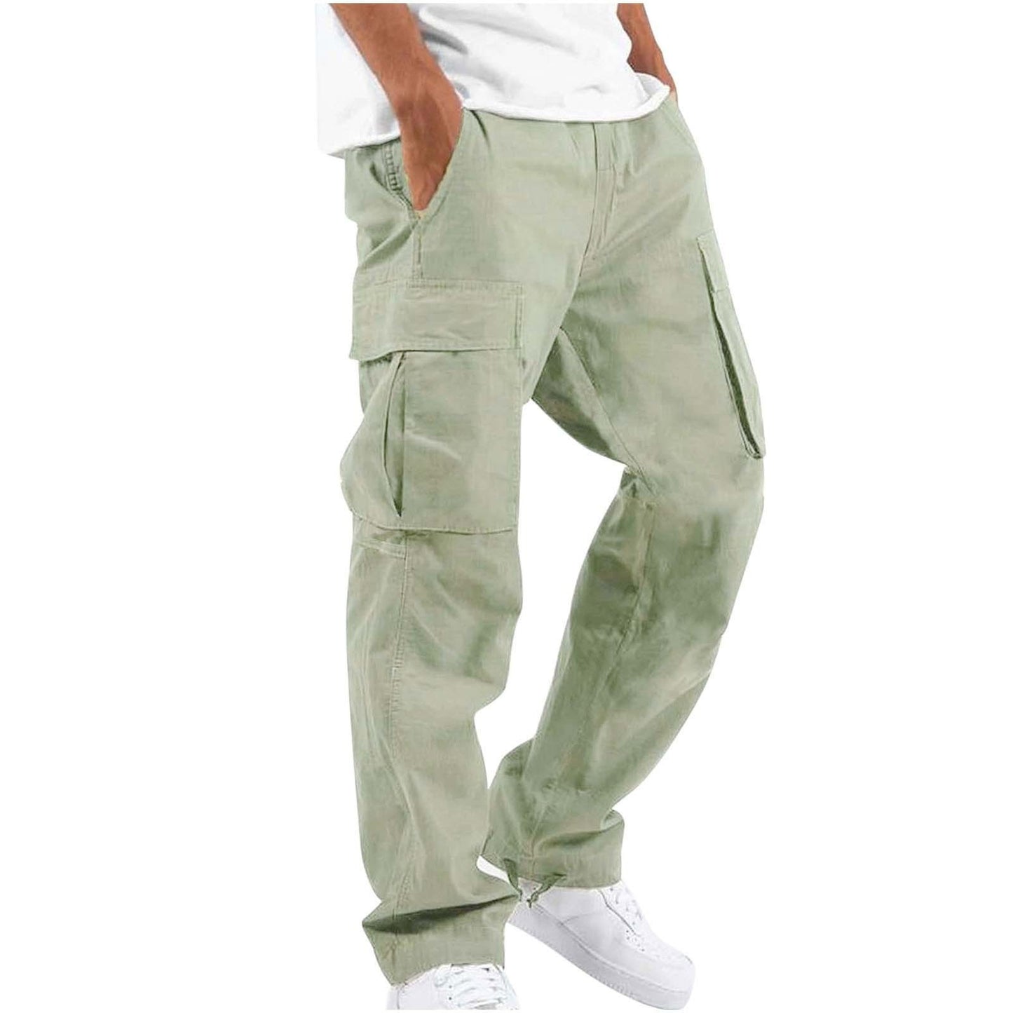 Drawstring Cuff Male Cargo Pants