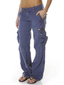 Pantalones cargo de señora sueltos de cintura media franceses retro (5 colores)
