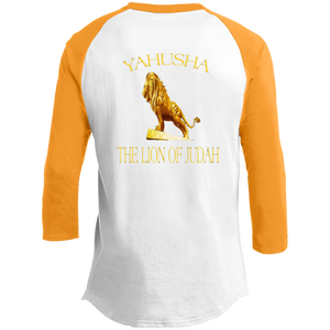 Yahusha-The Lion of Judah 01 Camiseta de manga raglán 3/4 de diseñador para hombre (5 colores) 