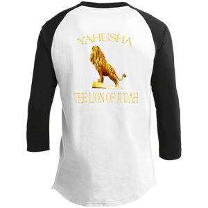 Yahusha-The Lion of Judah 01 Camiseta de manga raglán 3/4 de diseñador para hombre (5 colores) 