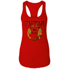 Cargar imagen en el visor de la galería, Yahuah Yahusha 04 Camiseta sin mangas con espalda cruzada ideal para mujer (4 colores) 