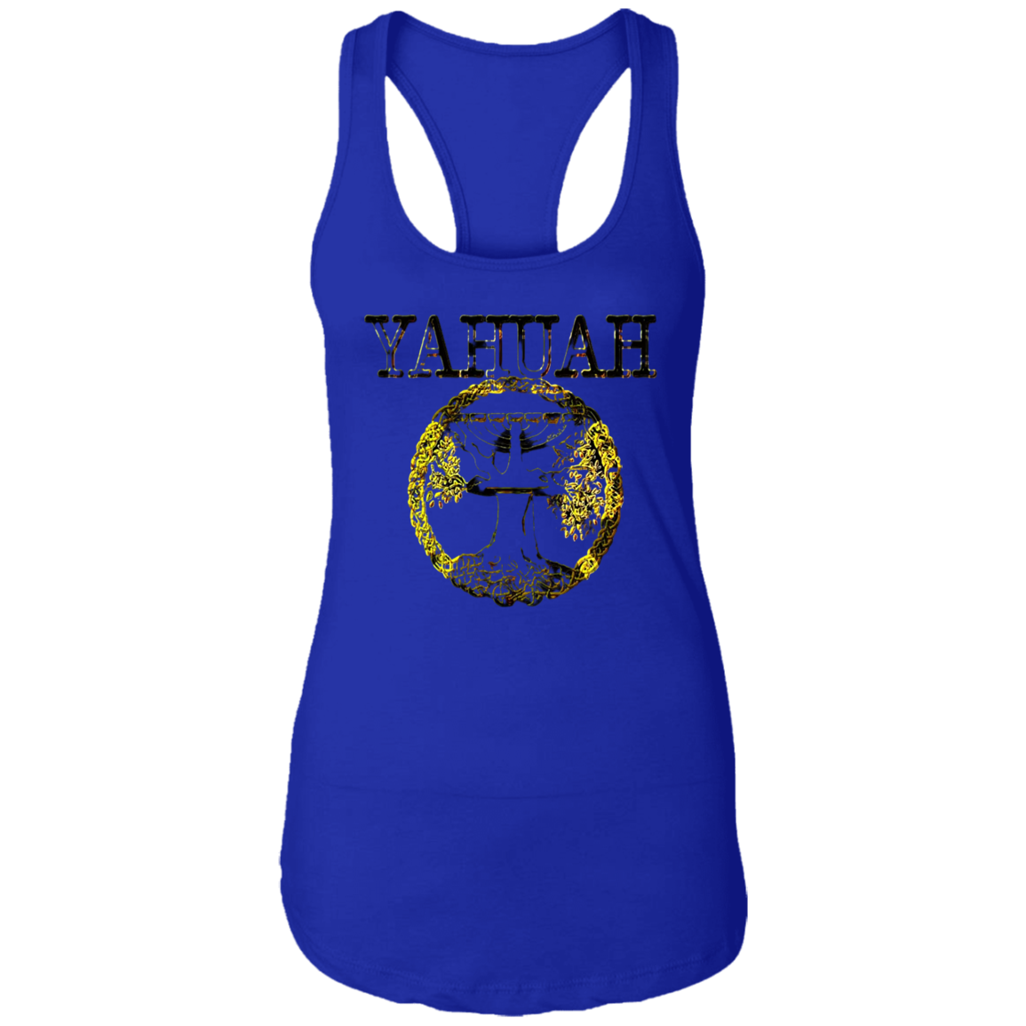 Yahuah Yahusha 04 Ladies Designer Ideal Racerback Tank Top (4 Colors)