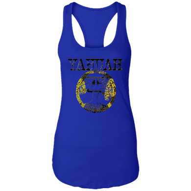Yahuah Yahusha 04 Camiseta sin mangas con espalda cruzada ideal para mujer (4 colores) 
