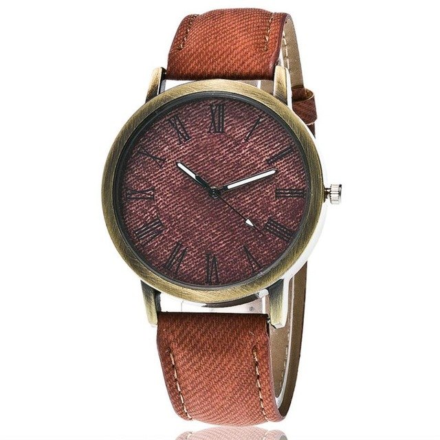 Roman Scale Unisex Analog Quartz Denim Band Watch