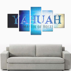 Yahuah-Master of Hosts 01-01 Impresiones artísticas en lienzo para pared (sin marco) 5 piezas/juego B 