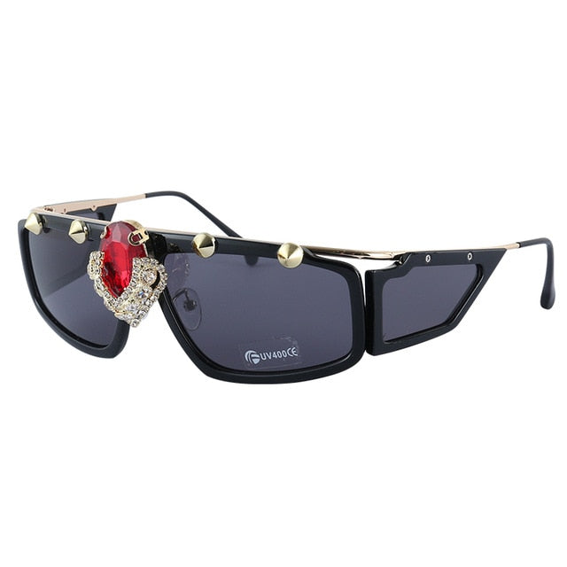 Big Diamond Goggle Sun UV400 Lady Sunglasses