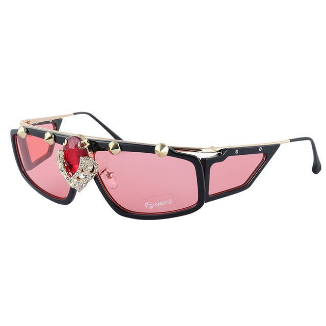 Big Diamond Goggle Sun UV400 Lady Sunglasses