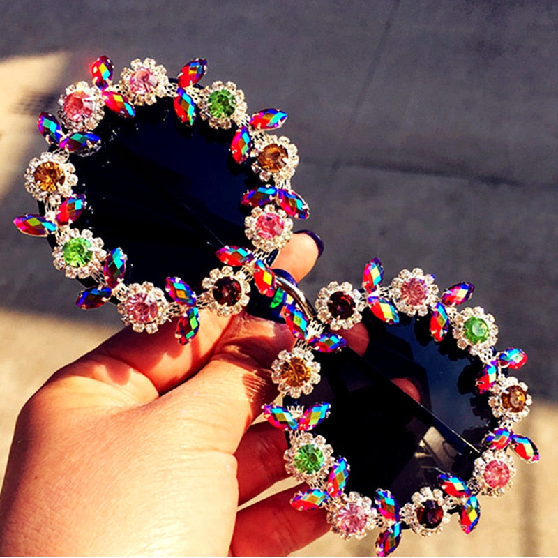 Gafas de sol redondas de cristal vintage hechas a mano