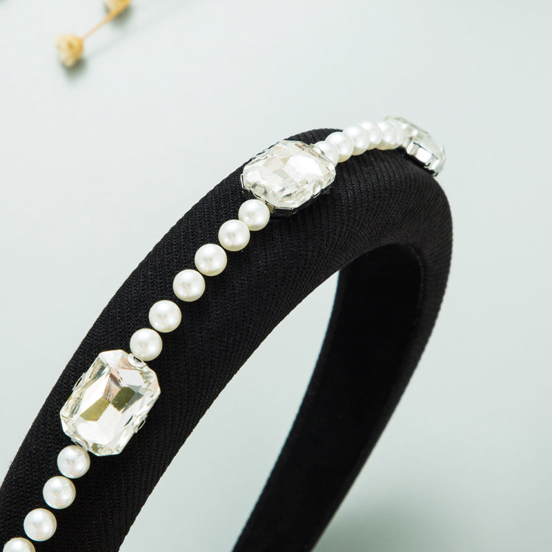 Rhinestone Pearl Embellished Headband