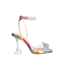 Load image into Gallery viewer, Bow Decor Rhinestone High Heel Sandals