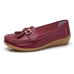 Genuine Leather Lady Loafers