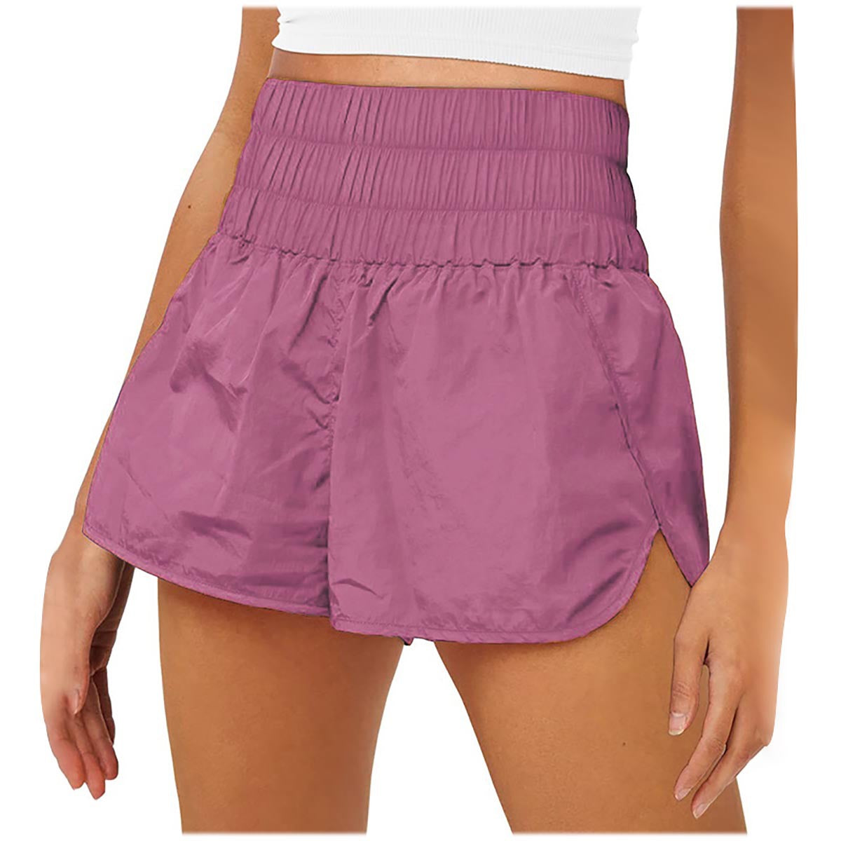 Elastic High Waist Quick Drying Lady Fitness Shorts (5 colors)