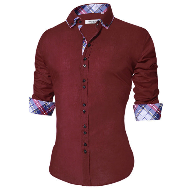 Long Sleeve Slim Fit Dress Shirt (4 colors)