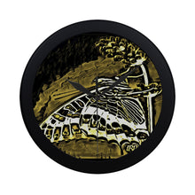 Cargar imagen en el visor de la galería, Modelos de insectos: hermosas mariposas 02-02 Reloj de pared negro