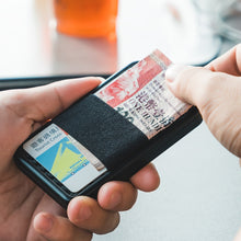 Cargar imagen en el visor de la galería, Portatarjetas deslizante de identificación de crédito de fibra de carbono con bloqueo RFID