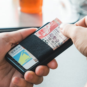 Portatarjetas deslizante de identificación de crédito de fibra de carbono con bloqueo RFID