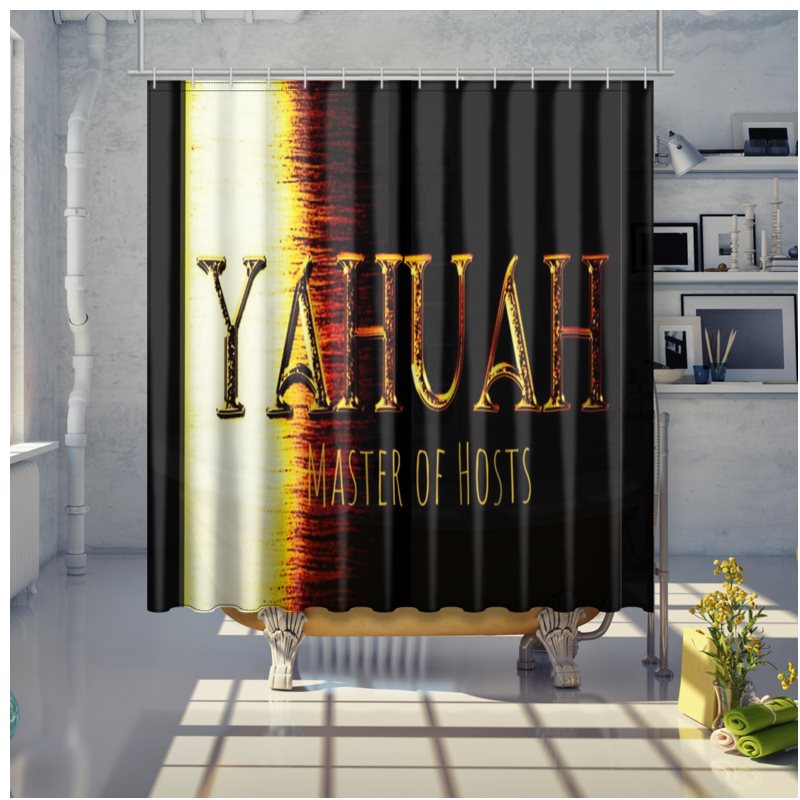 Yahuah-Master of Hosts 01-03 Designer Shower Curtain