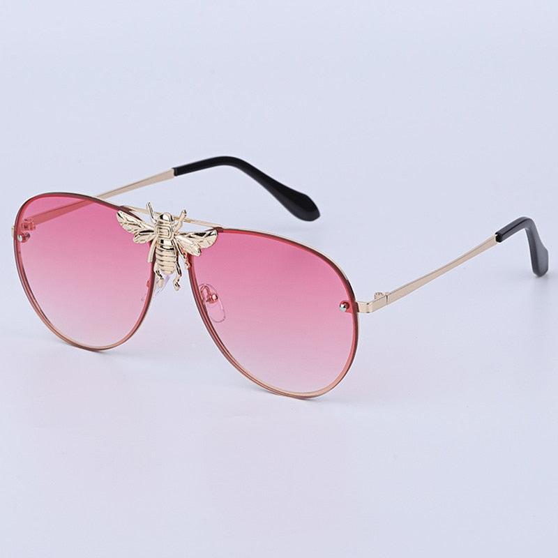 Classic Little Bee Gradient Retro UV400 Lady Sunglasses