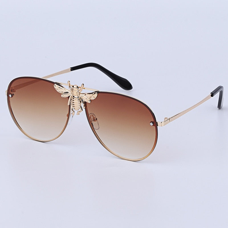 Classic Little Bee Gradient Retro UV400 Lady Sunglasses