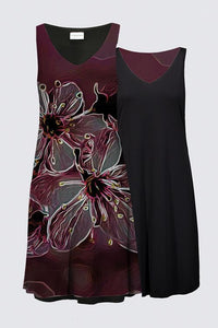Estampados florales: Flores de cerezo pictóricas 01-04 Vestido de la diseñadora Kate