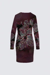Floral Embosses: Pictorial Cherry Blossoms 01-04 Designer Sophia Dress