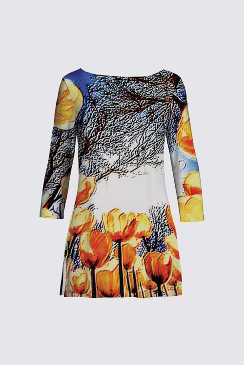 Floral Embosses: Tulip Daydream 01 Designer Patti Tunic II