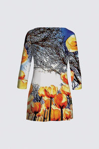 Floral Embosses: Tulip Daydream 01 Designer Patti Tunic II