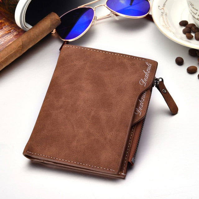 Soft Leather Male Wallet with removable card slots