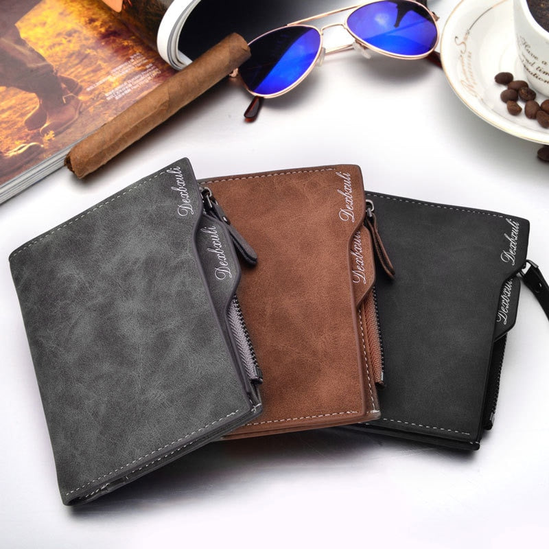 Soft Leather Male Wallet with removable card slots