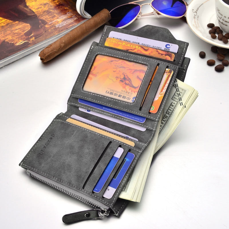 Soft Leather Male Wallet with removable card slots