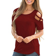 Load image into Gallery viewer, Strappy Cold Shoulder Blouse (6 colors)