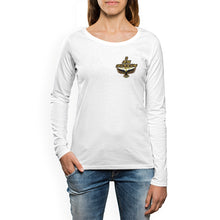 Cargar imagen en el visor de la galería, I AM HEBREW 02 Camiseta de algodón de manga larga con cuello redondo de diseñador para mujer 