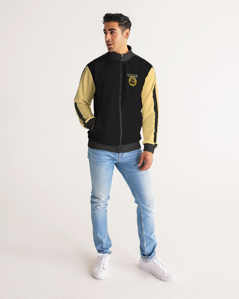 A-Team 01 Gold Men's Designer Stripe Sleeve Track Jacket