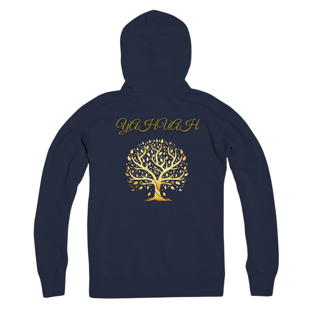 Yahuah-Tree of Life 01 Designer Bella + Canvas Premium Adult Full Zip Hoodie (6 colors)