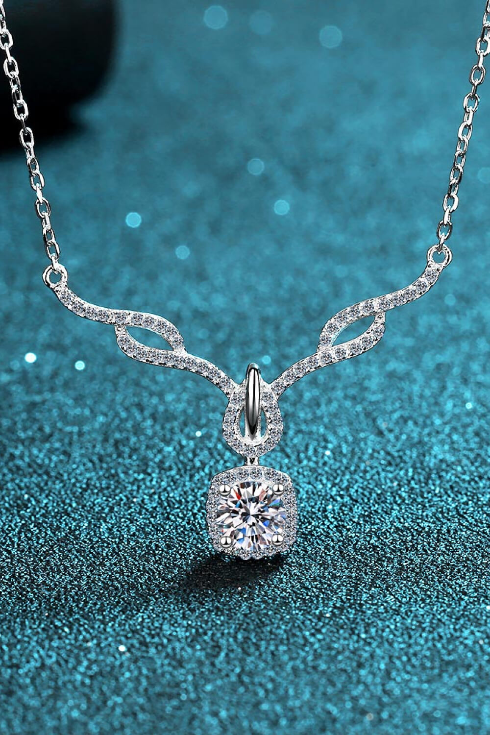 Right On Trend Moissanite Solitaire Pendant Necklace