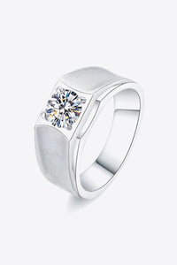 Wide Band 1 Carat Moissanite Ring