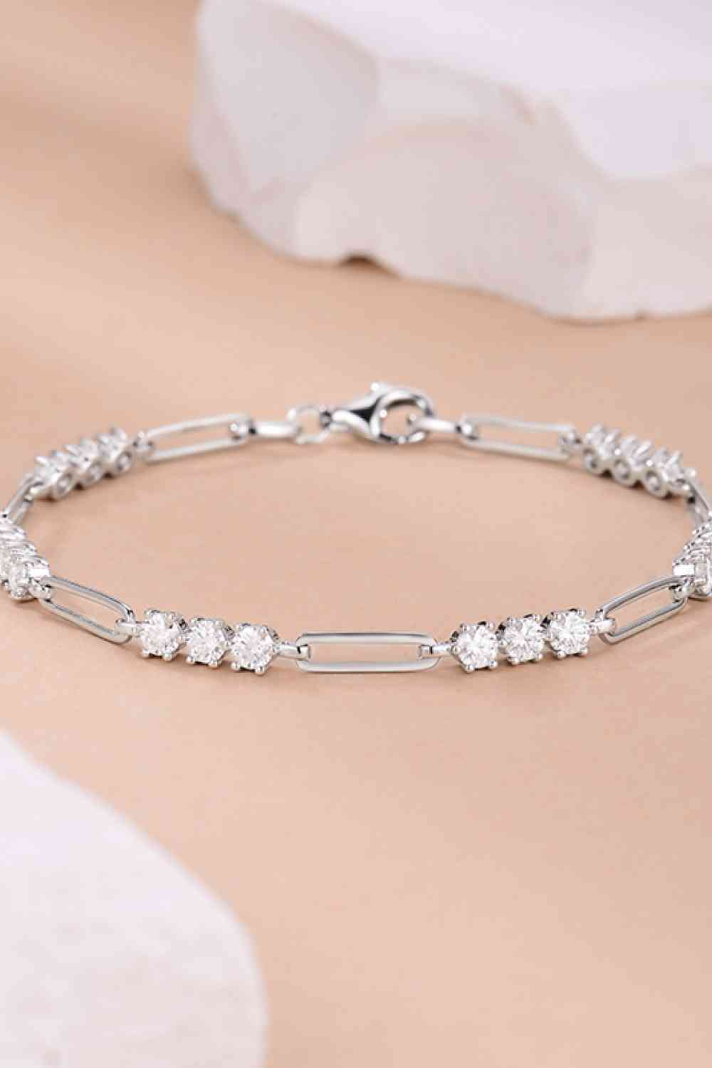 1.8 Carat Moissanite 925 Sterling Silver Bracelet (Silver/Gold)