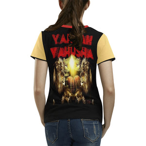 Yahuah Yahusha 02 Ladies Designer T-shirt